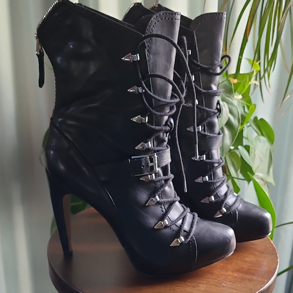 Sam Edelman Leather Lace-up Boots